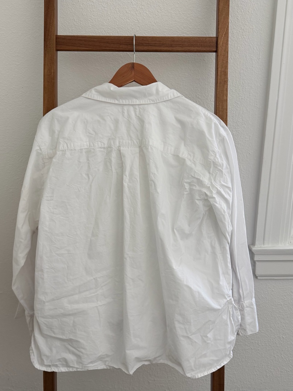 Mate The Label Organic Poplin Long Sleeve Button Down White - Picture 3 of 6